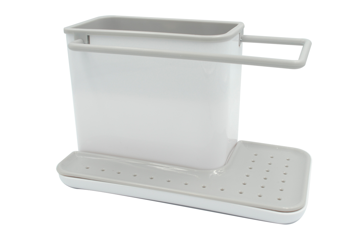 VELTIHOME Βάση Οργάνωσης Νεροχύτη Πλαστική 22x11,5x13εκ. Veltihome 46-30990 (Υλικό: Πλαστικό, Χρώμα: Γκρι) - VELTIHOME - 46-30990